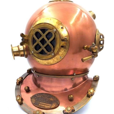 Hełm nurka Mark V 45 cm – replika marynistyczna, styl marine, unikatowa dekoracja morska
